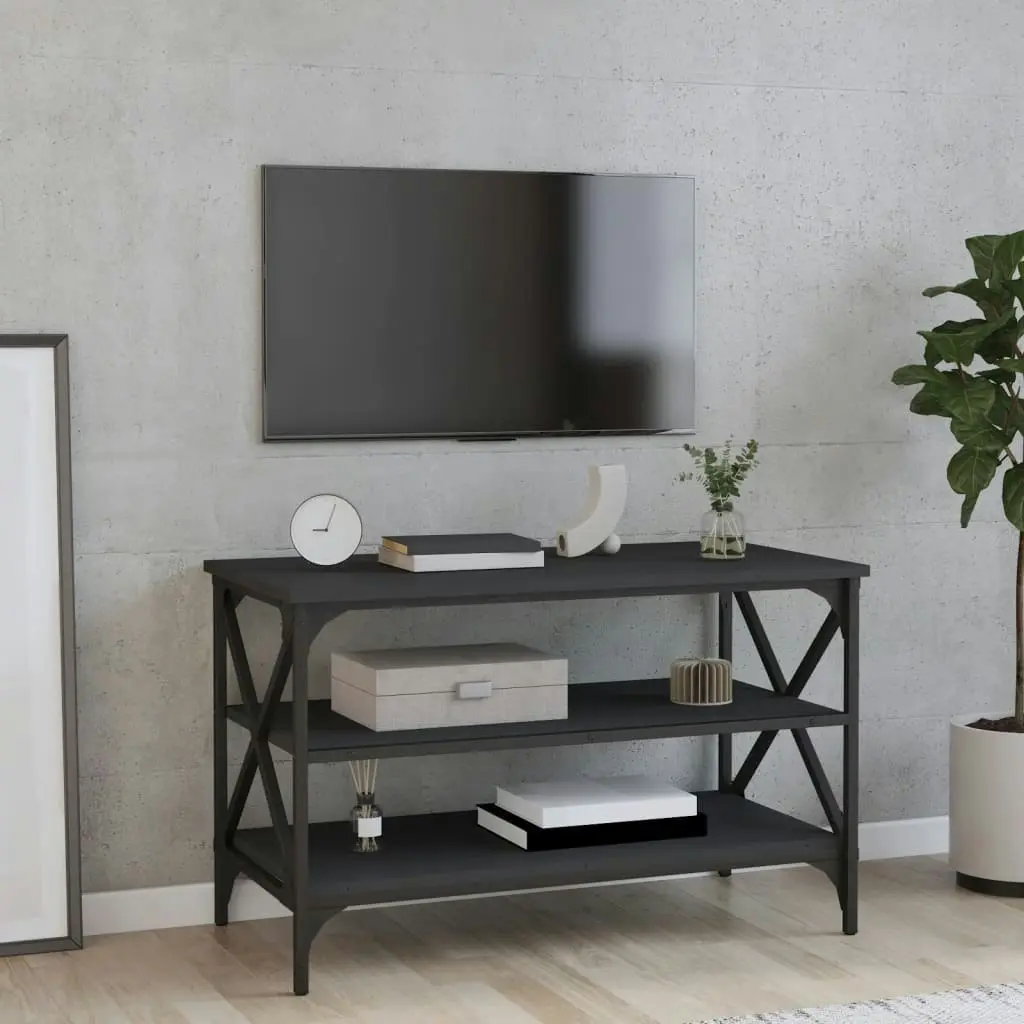 TV Cabinet Black 80x40x50 cm Engineered Wood 825787