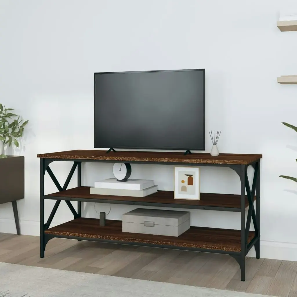 TV Cabinet Brown Oak 100x40x50 cm Engineered Wood 825796