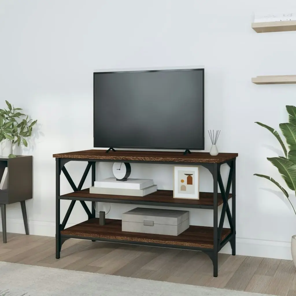 TV Cabinet Brown Oak 80x40x50 cm Engineered Wood 825791