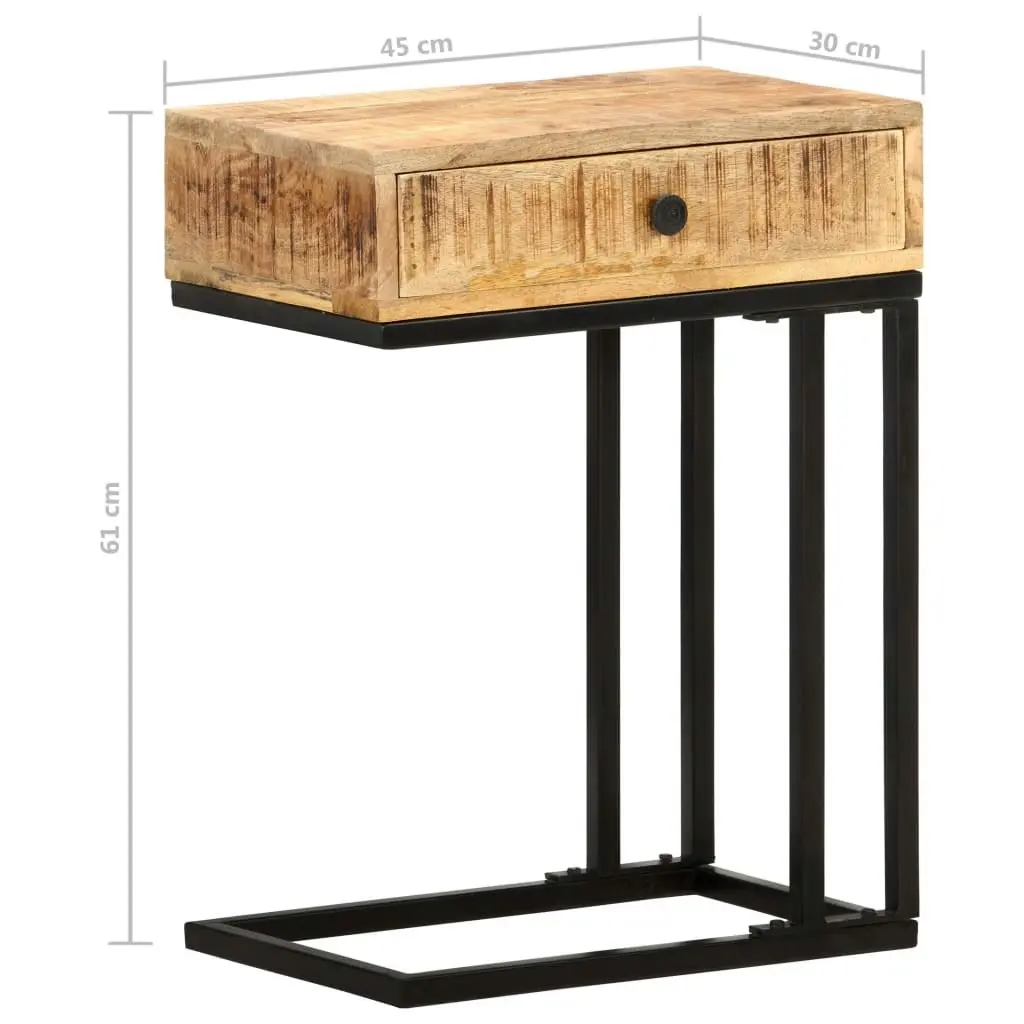 U-Shaped Side Table 45x30x61 cm Solid Mango Wood 289091