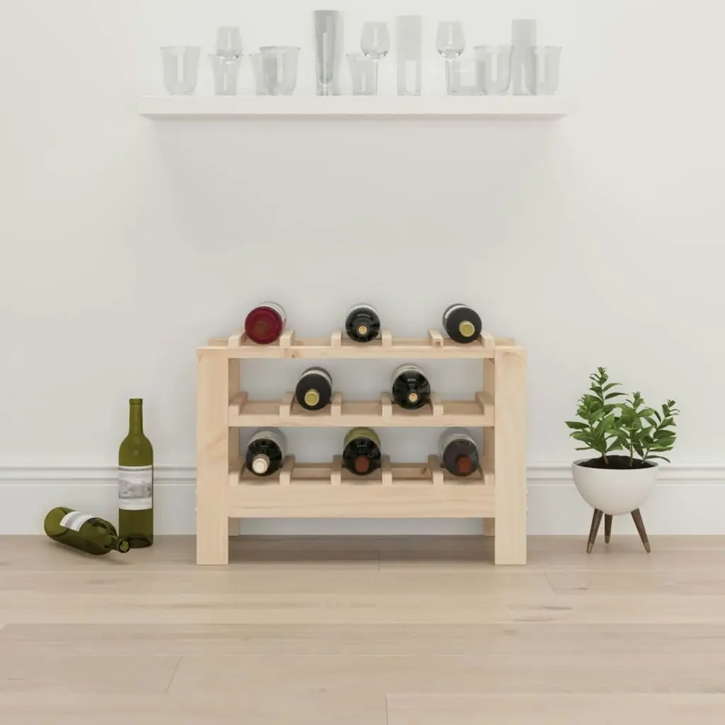 Wine Rack 61.5x30x42 cm Solid Wood Pine 822561