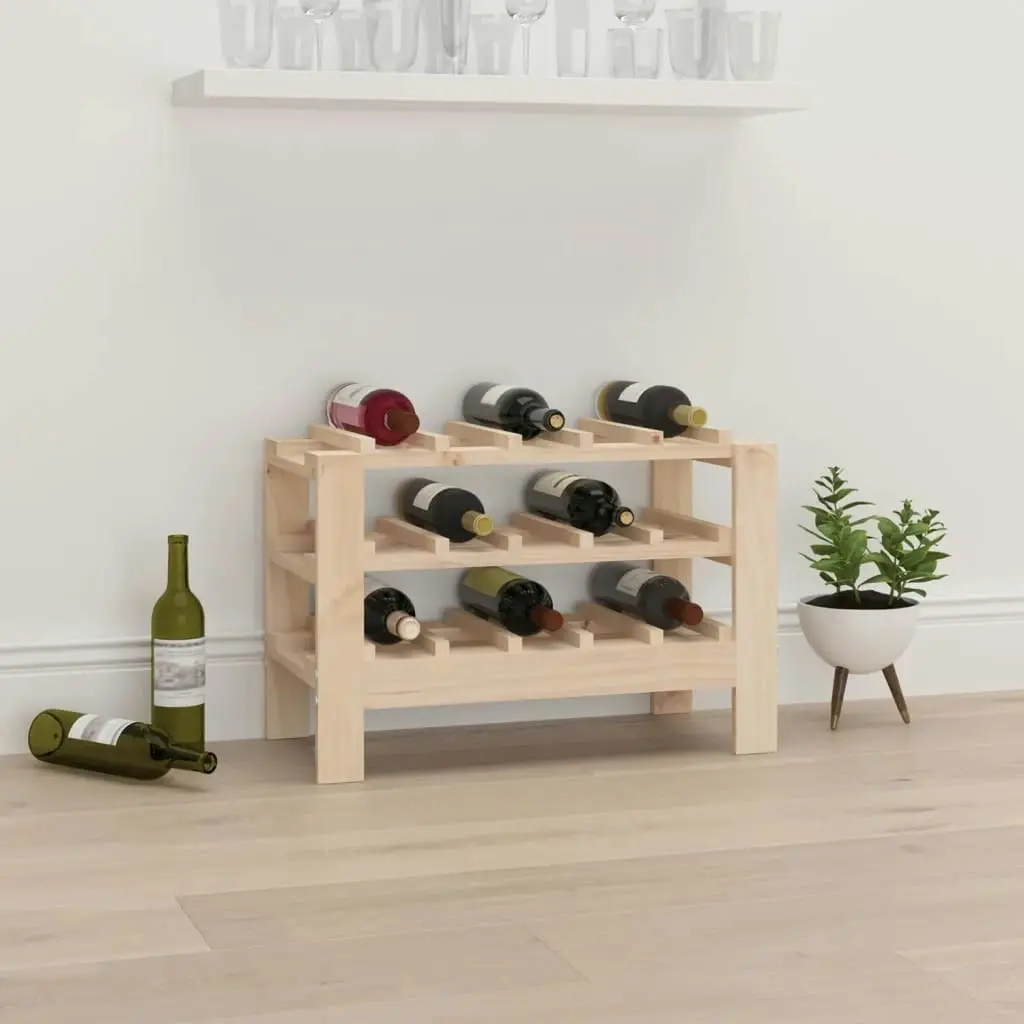 Wine Rack 61.5x30x42 cm Solid Wood Pine 822561