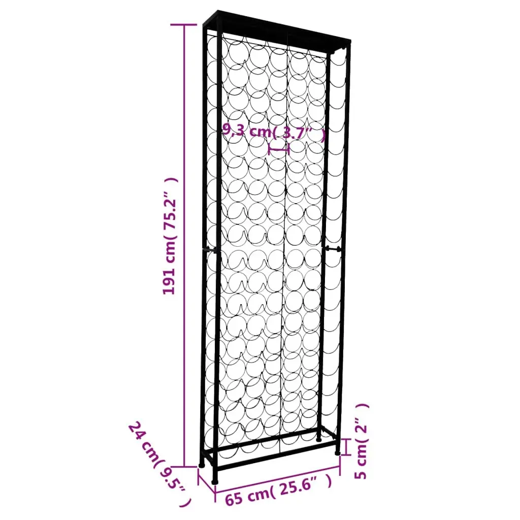 Wine Rack for 108 Bottles Metal 241598