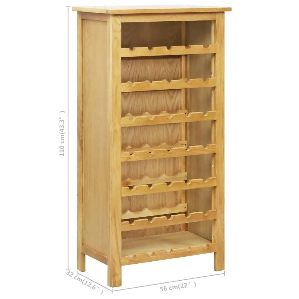 Wine Cabinet 56x32x110 cm Solid Oak Wood 247464