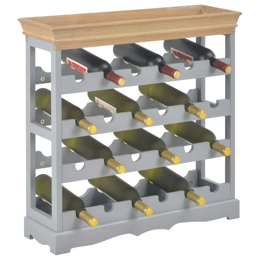 Wine Cabinet Grey 70x22.5x70.5 cm MDF 280066