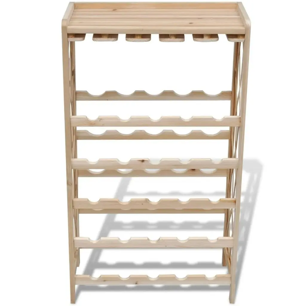 Wine Rack for 25 Bottles Solid Fir Wood 241068