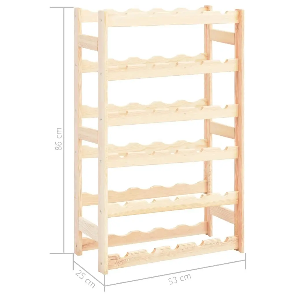 Wine Rack for 30 Bottles Solid Wood Pine 286194