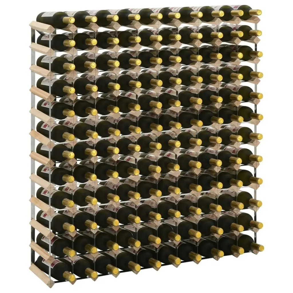 Wine Rack for 120 Bottles Solid Pinewood 282472