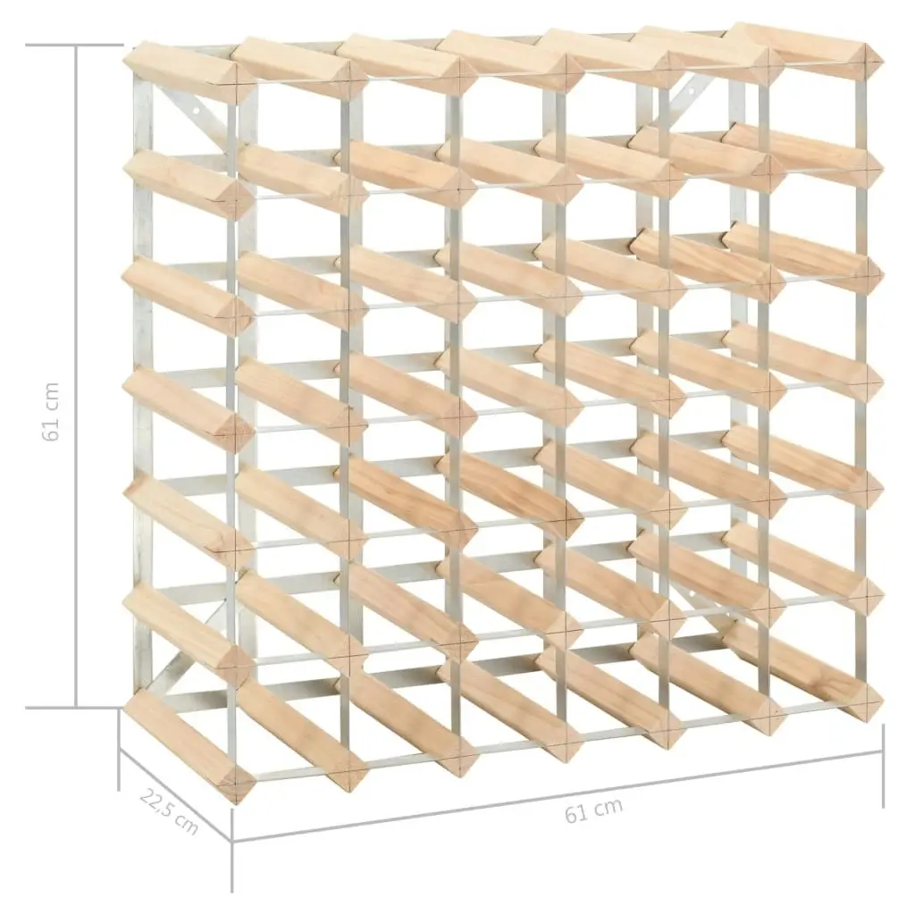 Wine Rack for 42 Bottles Solid Pinewood 282470