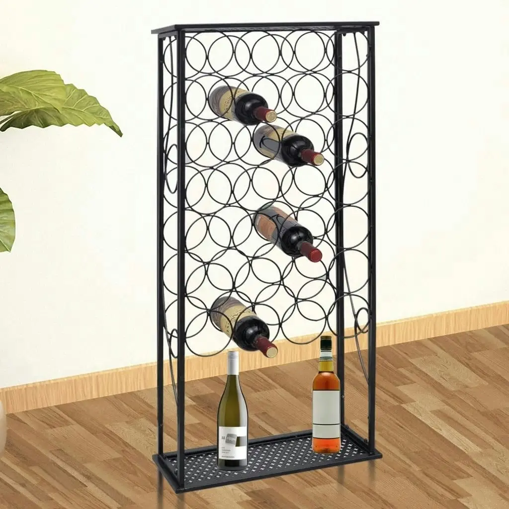 Wine Rack for 28 Bottles Metal 240942