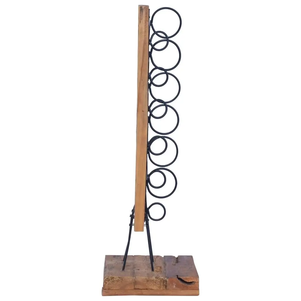 Wine Rack for 6 Bottles 35x35x100 cm Solid Teak Wood 288809