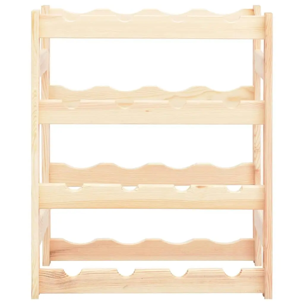 Wine Rack for 16 Bottles Solid Wood Pine 286192