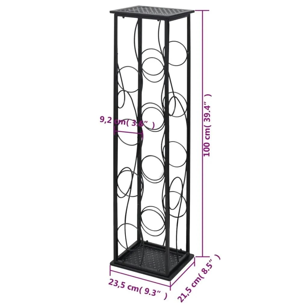 Wine Rack for 8 Bottles Metal 240941