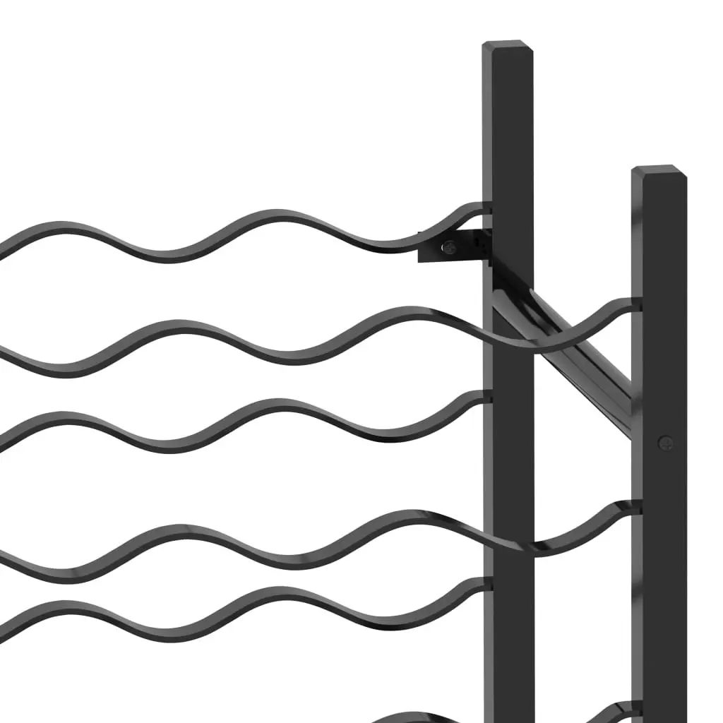 Wine Rack for 48 Bottles Black Metal 289563