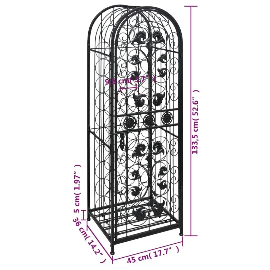 Wine Rack for 45 Bottles Metal 240939