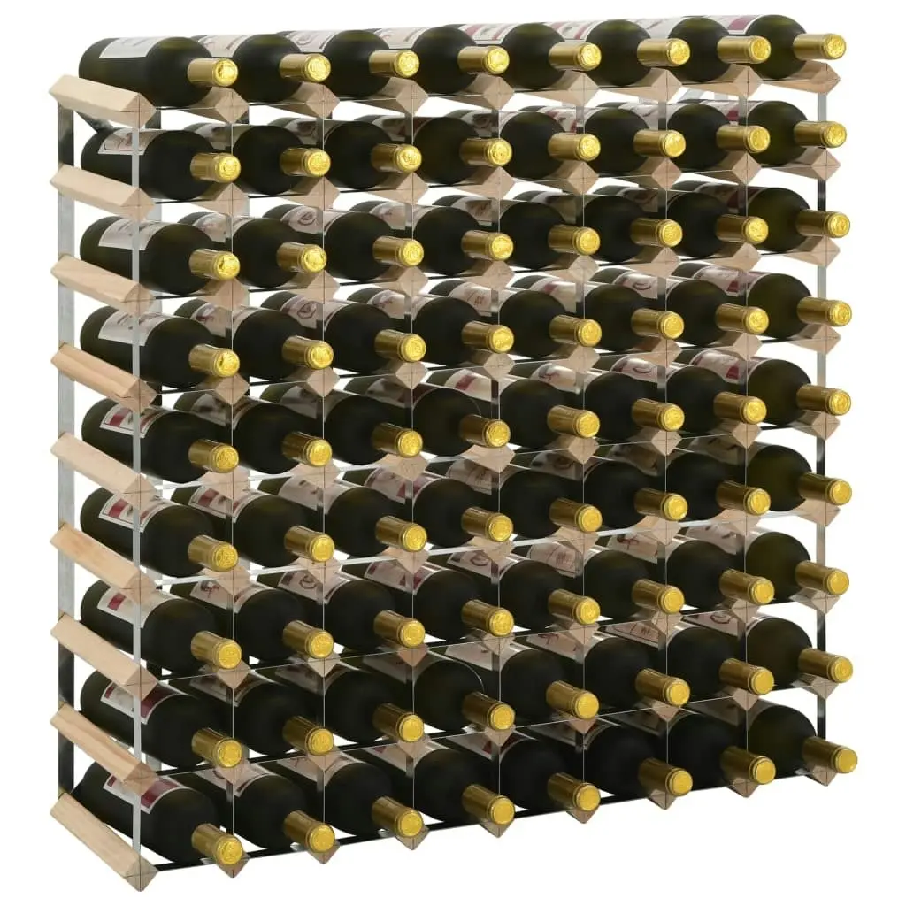 Wine Rack for 72 Bottles Solid Pinewood 282471