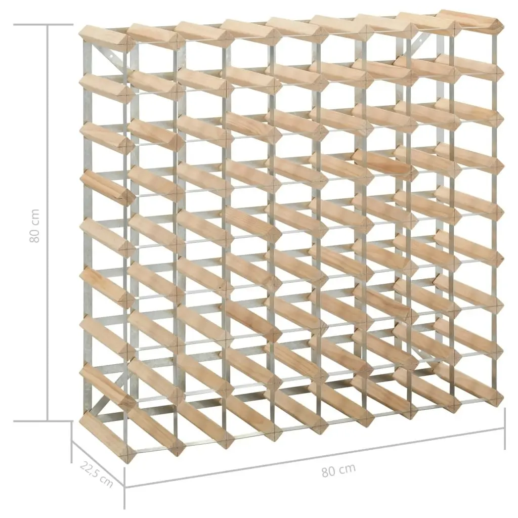 Wine Rack for 72 Bottles Solid Pinewood 282471