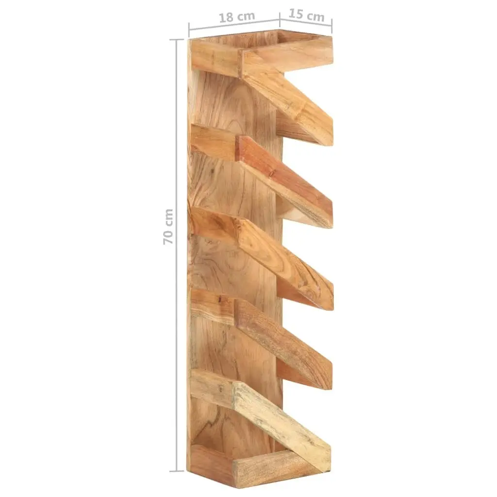 Wine Rack for 5 Bottles Solid Acacia Wood 321626