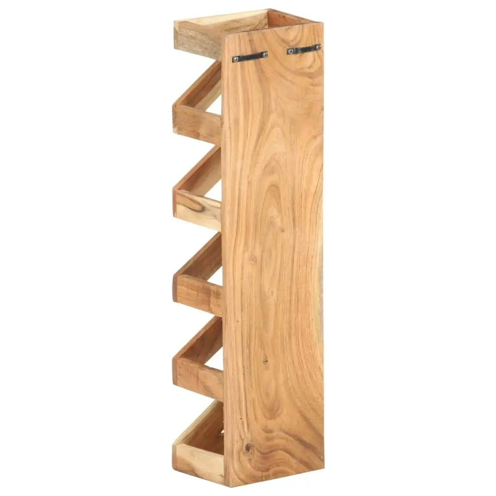 Wine Rack for 5 Bottles Solid Acacia Wood 321626