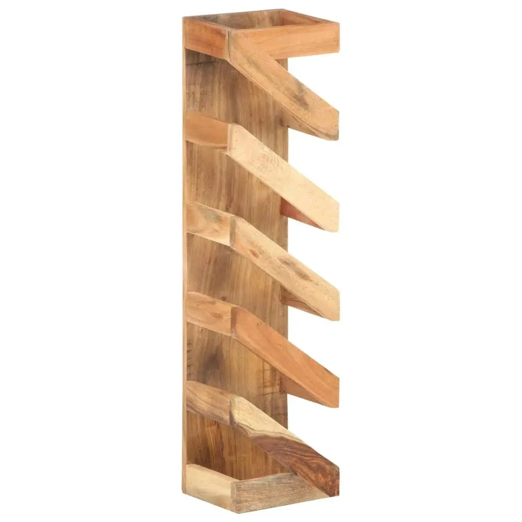 Wine Rack for 5 Bottles Solid Acacia Wood 321626