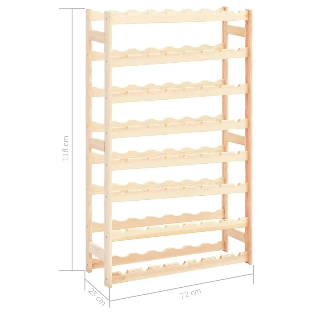 Wine Rack for 56 Bottles Solid Wood Pine 286196