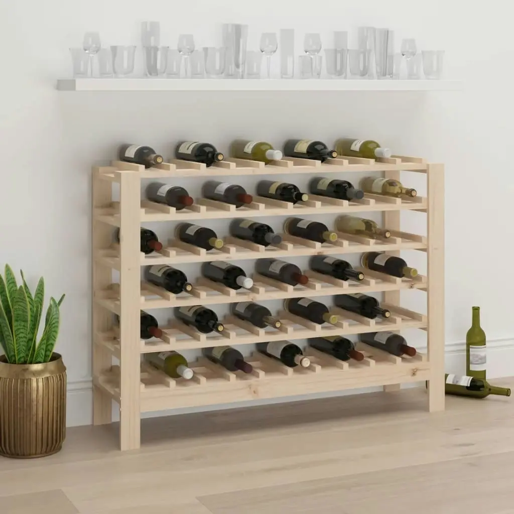 Wine Rack 109.5x30x82 cm Solid Wood Pine 822546