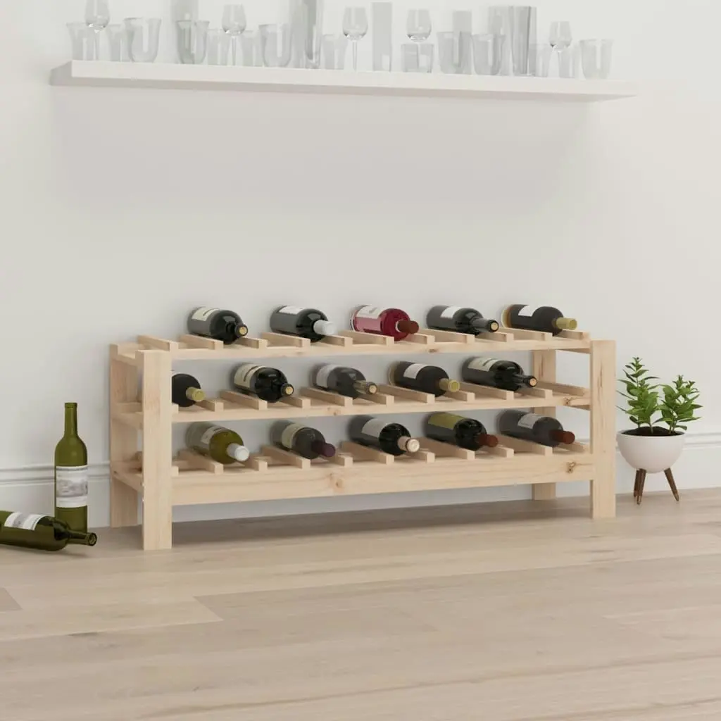 Wine Rack 109.5x30x42 cm Solid Wood Pine 822551