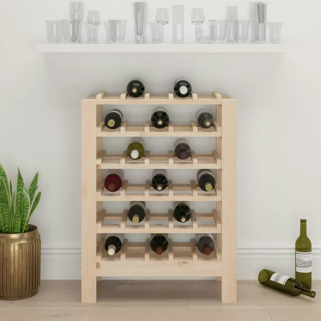 Wine Rack 61.5x30x82 cm Solid Wood Pine 822556