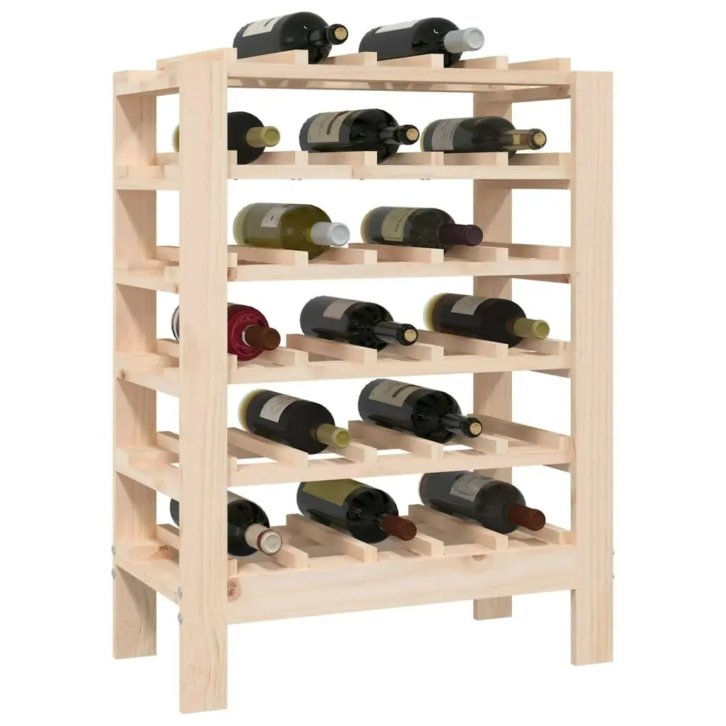 Wine Rack 61.5x30x82 cm Solid Wood Pine 822556