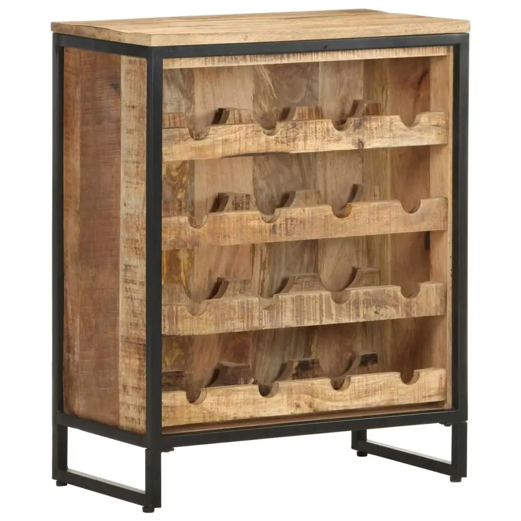 Wine Cabinet 62x33x78.5 cm Rough Mango Wood 320685