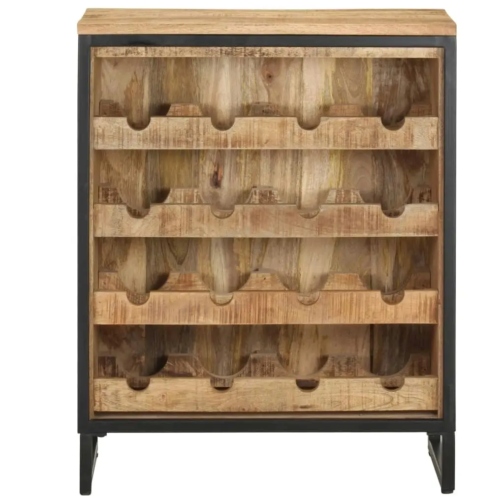 Wine Cabinet 62x33x78.5 cm Rough Mango Wood 320685