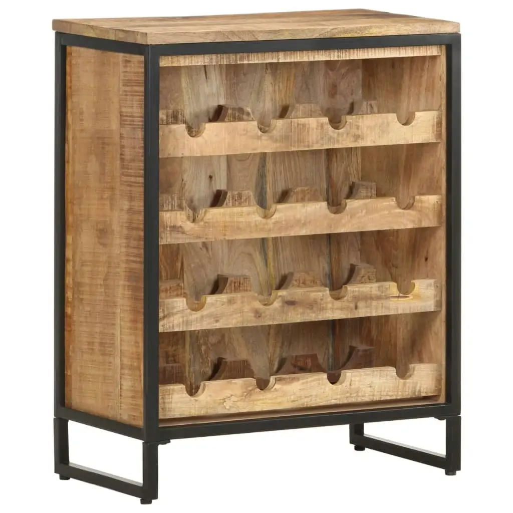 Wine Cabinet 62x33x78.5 cm Rough Mango Wood 320685