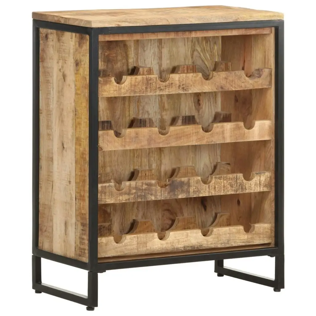 Wine Cabinet 62x33x78.5 cm Rough Mango Wood 320685