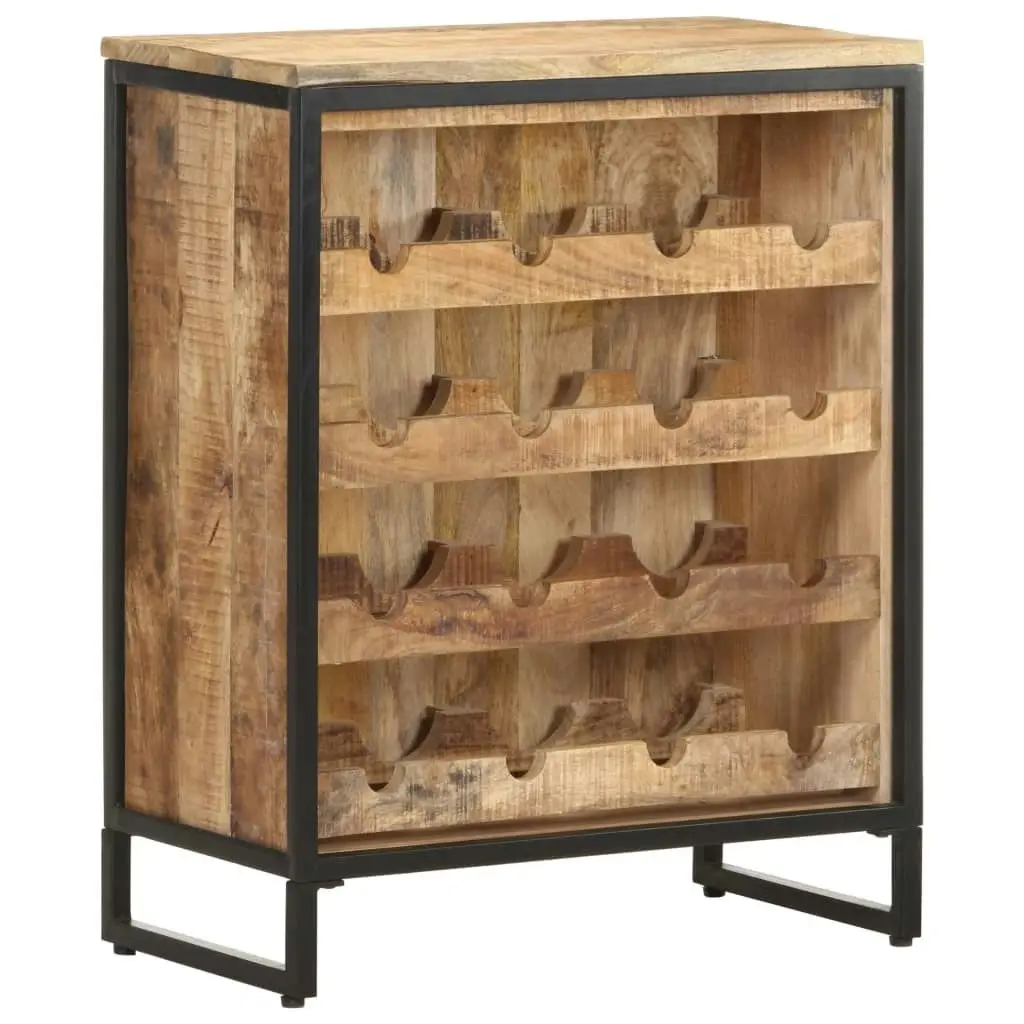 Wine Cabinet 62x33x78.5 cm Rough Mango Wood 320685