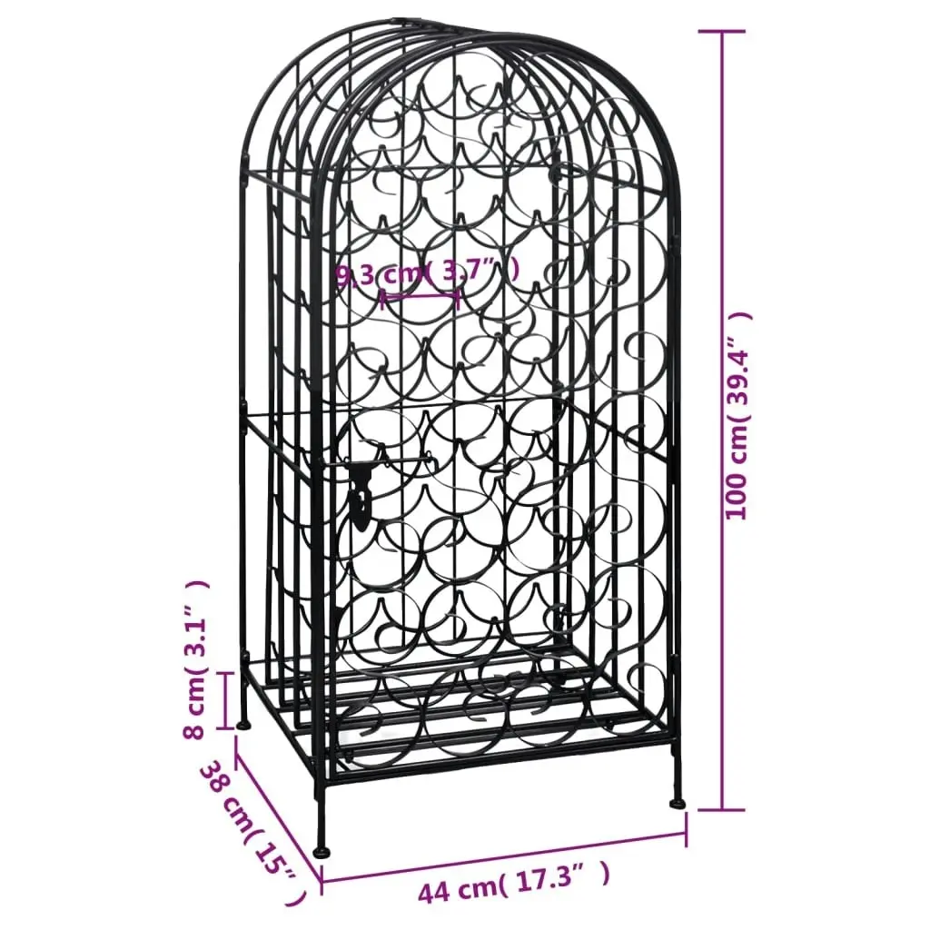 Wine Rack for 35 Bottles Metal 240943