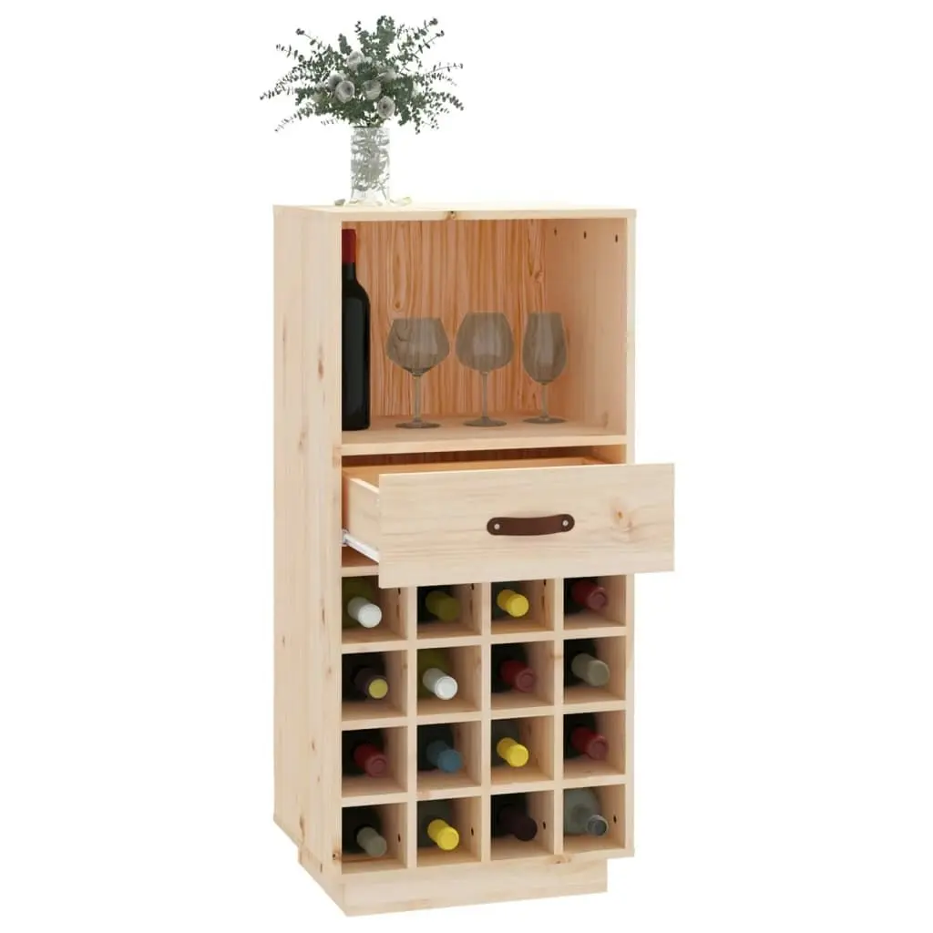 Wine Cabinet 45x34x100 cm Solid Wood Pine 821532