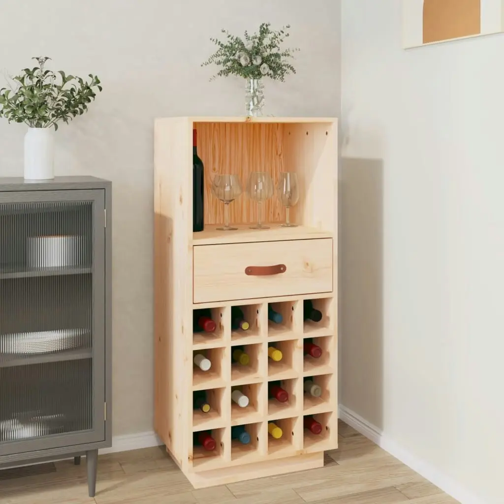 Wine Cabinet 45x34x100 cm Solid Wood Pine 821532