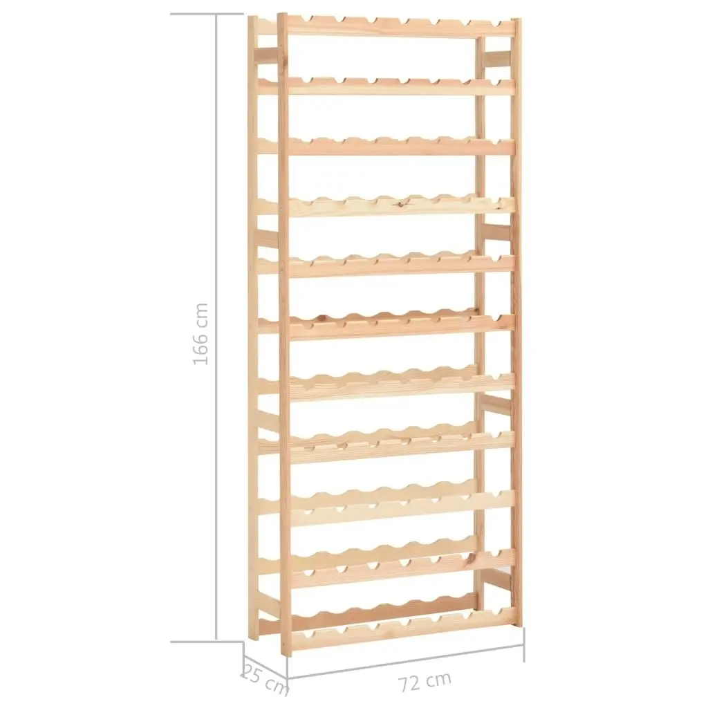 Wine Rack for 77 Bottles Solid Wood Pine 286197