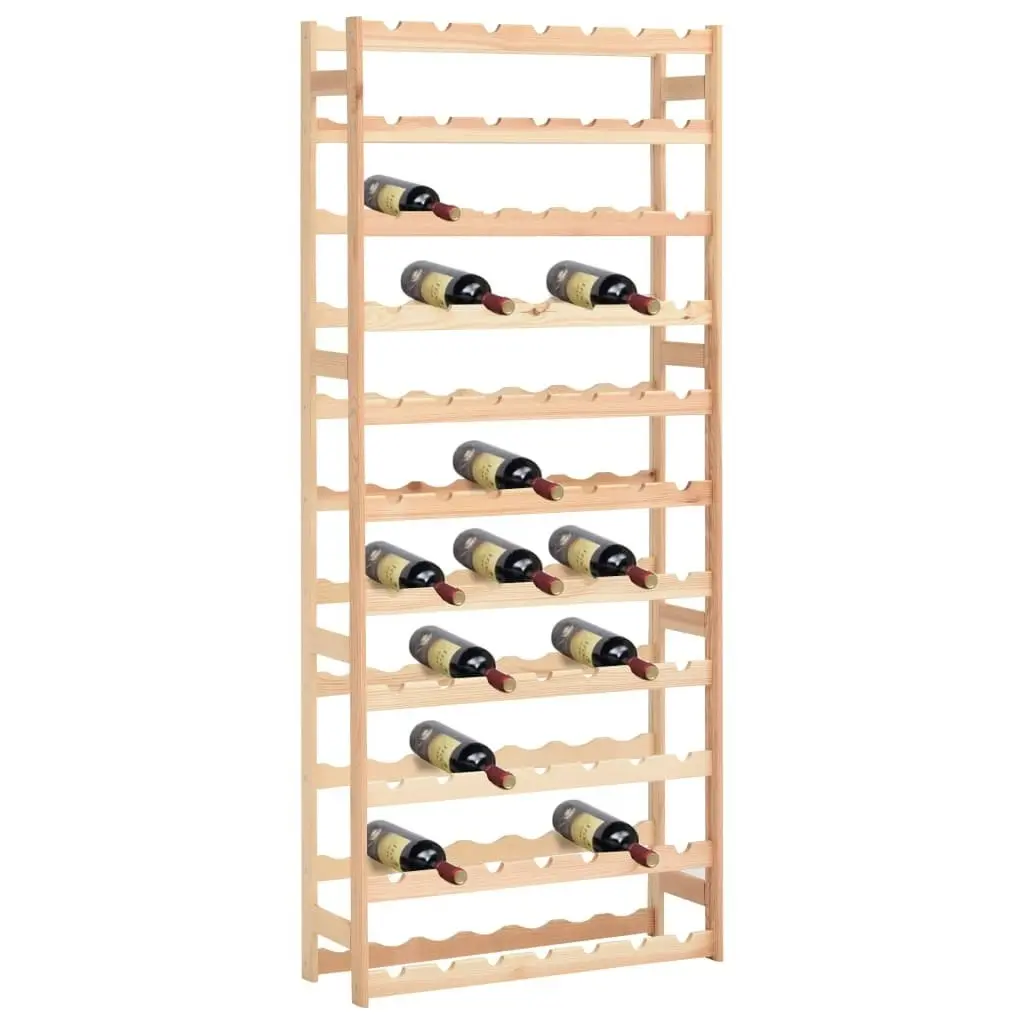 Wine Rack for 77 Bottles Solid Wood Pine 286197