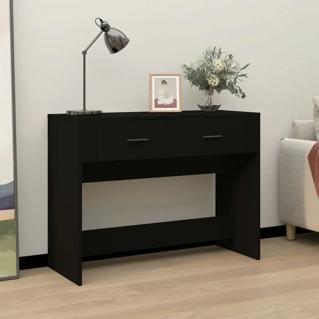 Console Table Black 100x39x75 cm Engineered Wood 816777