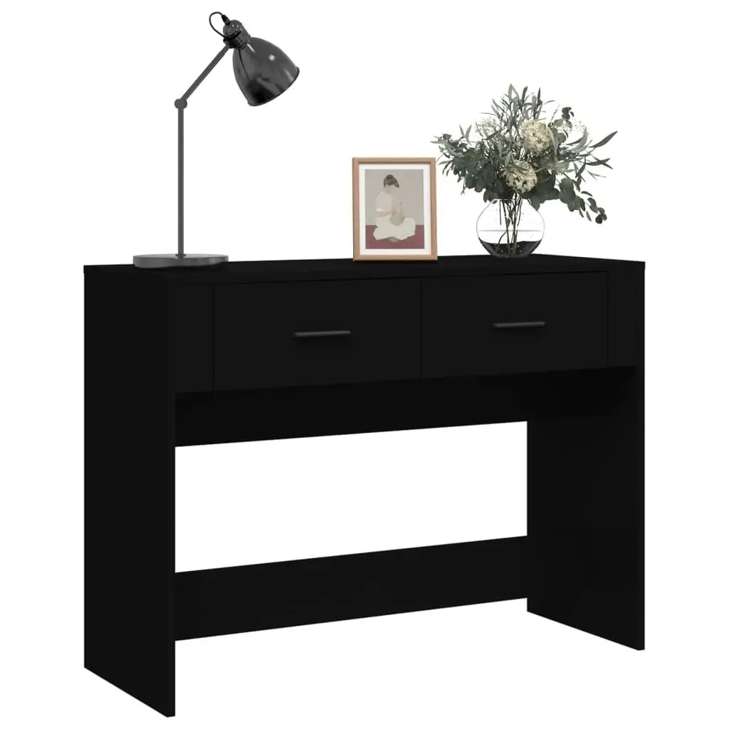 Console Table Black 100x39x75 cm Engineered Wood 816777