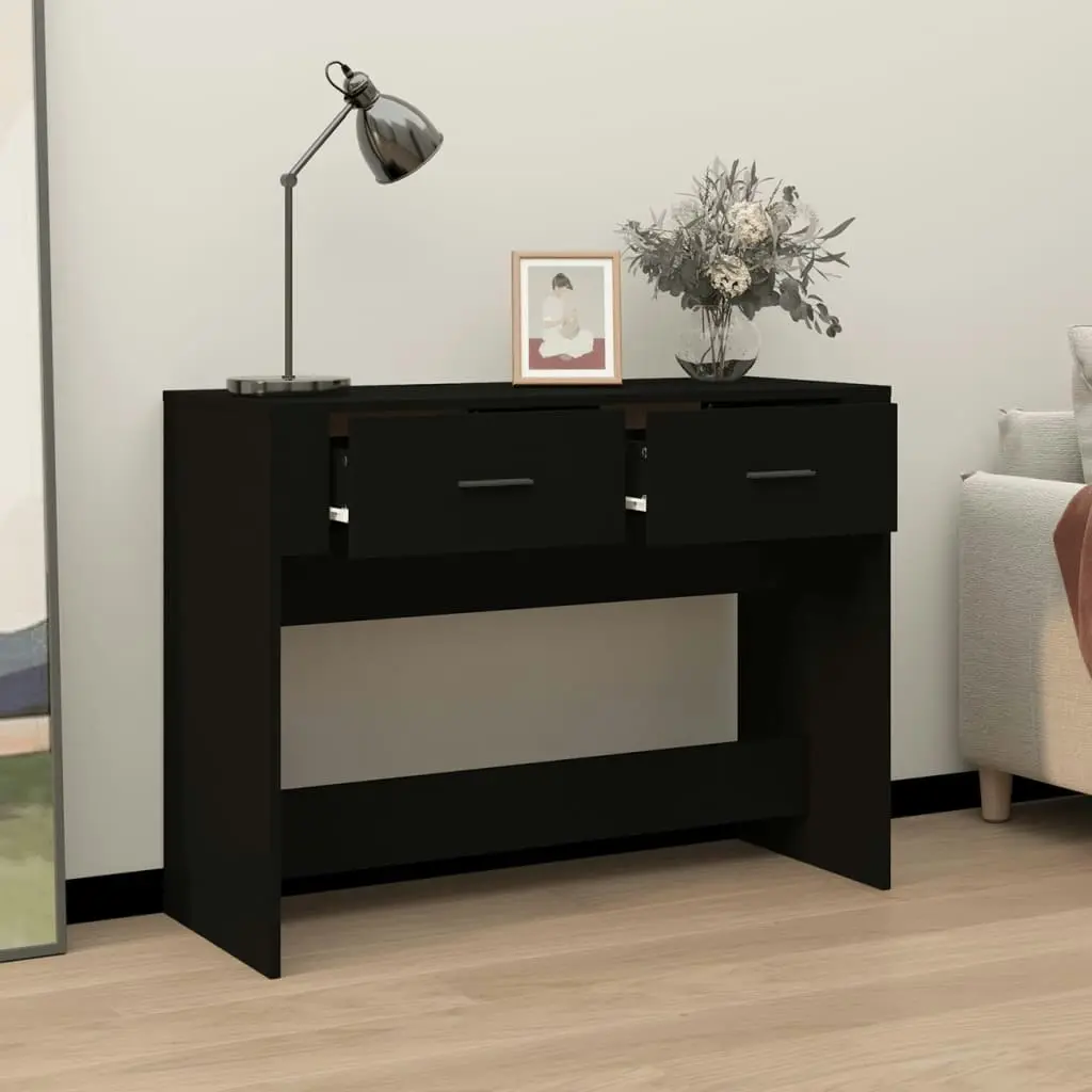 Console Table Black 100x39x75 cm Engineered Wood 816777