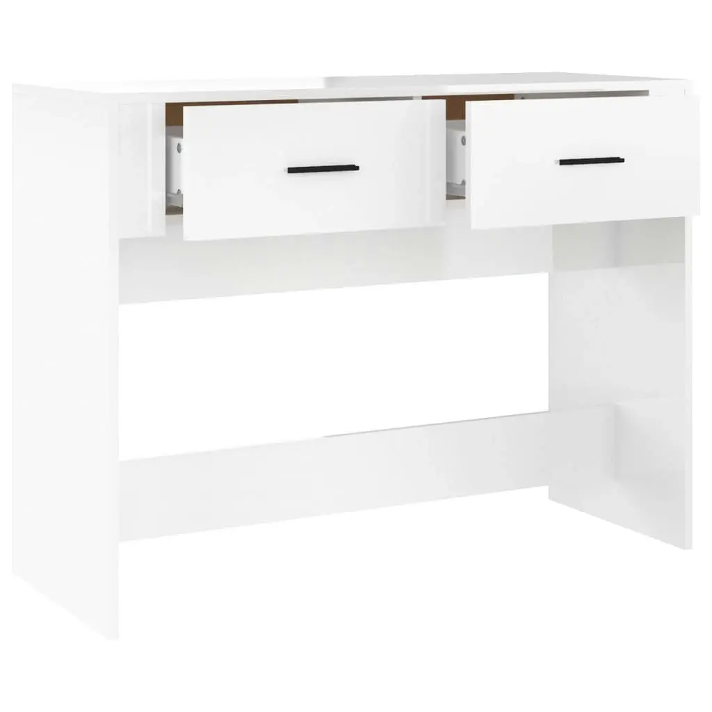 Console Table High Gloss White 100x39x75 cm Engineered Wood 816778