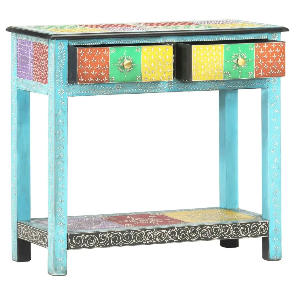 Hand Painted Console Table 80x35x75 cm Solid Mango Wood 286160