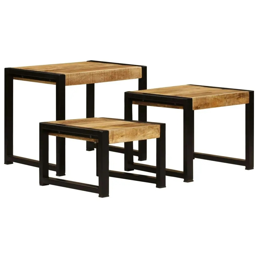 Nesting Tables 3 pcs Solid Mango Wood 247404