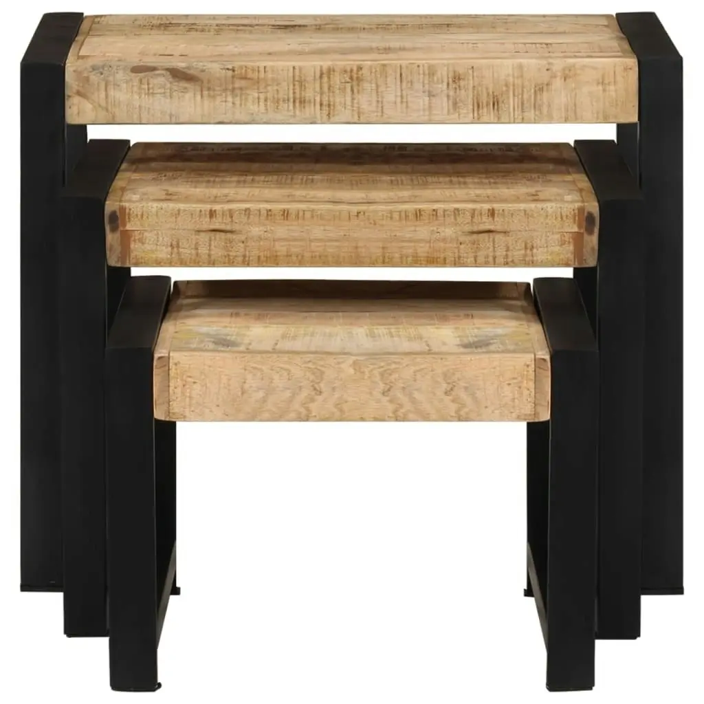 Nesting Tables 3 pcs Solid Mango Wood 247404