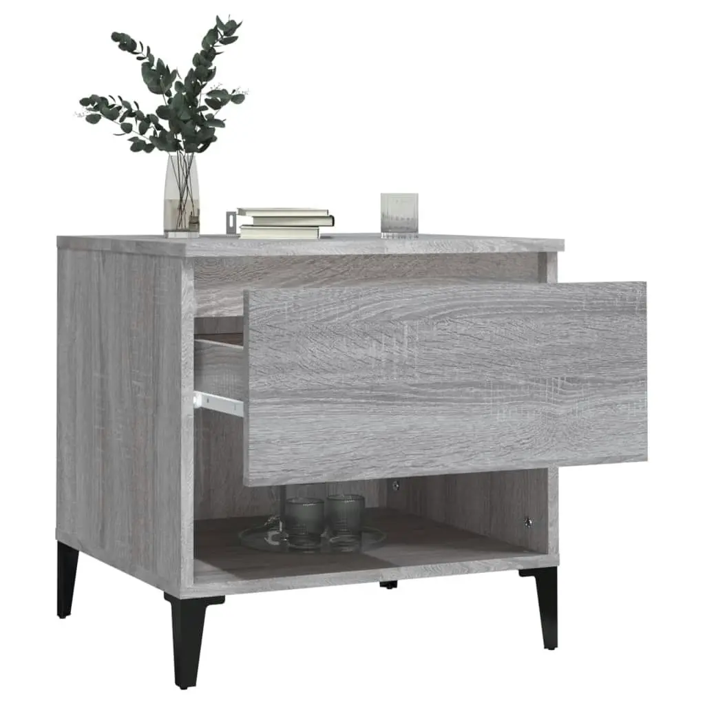 Side Table Grey Sonoma 50x46x50 cm Engineered Wood 819560