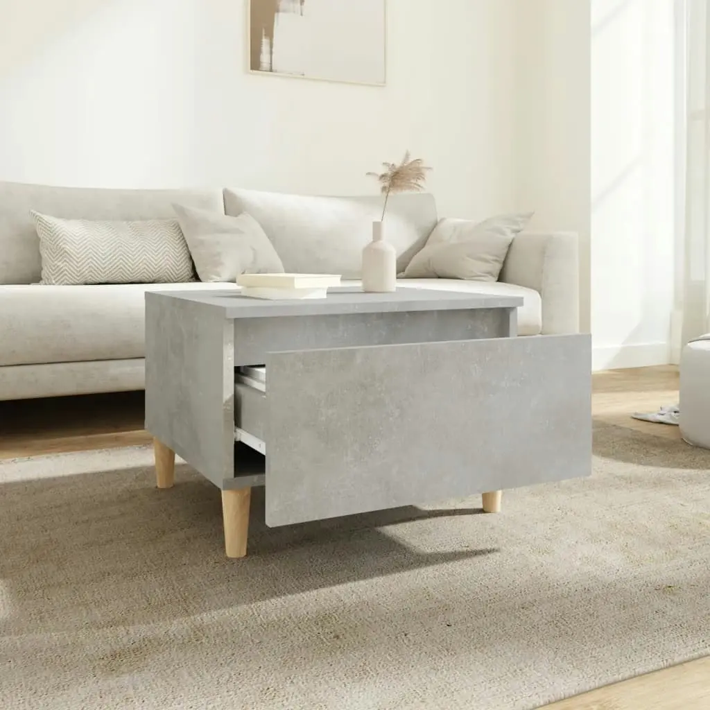 Side Table Concrete Grey 50x46x35 cm Engineered Wood 819508