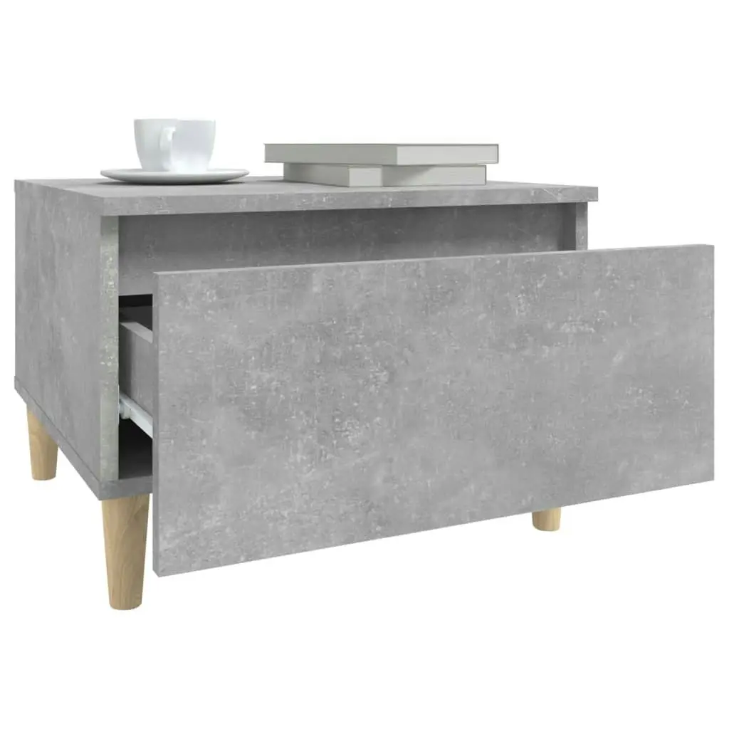 Side Table Concrete Grey 50x46x35 cm Engineered Wood 819508