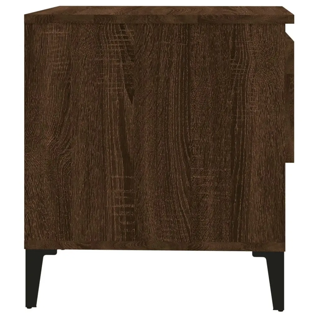 Side Table Brown Oak 50x46x50 cm Engineered Wood 819562